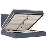 VidaXL Cadre de lit ottoman avec matelas gris foncé 160x200cm velours