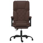 Fauteuil de bureau massage inclinable de bureau informatique étude similicuir brun 02_0025412