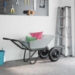 vidaXL Remplacement du plateau de brouette Argenté 88 x 60 x 32 cm