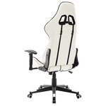 vidaXL Chaise de jeu Blanc et noir Cuir artificiel