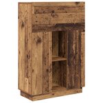 vidaXL Bureau marron Bois ancien Bois d'ingénierie Moyen