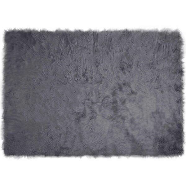 vidaXL Tapis en fausse Tafalla Anthracite 120 x 170 cm Polyester