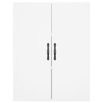 vidaXL Buffet haut Blanc 69 5x34x180 cm Bois d'ingénierie