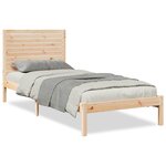 vidaXL Cadre de lit extra long sans matelas 90x220 cm bois massif