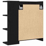 vidaXL Armoire Miroir de Salle de Bain Chêne noir 62 5 x 20 5 x 64 cm