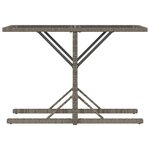 vidaXL Ensemble de bistro 3 Pièces avec coussins gris résine tressée