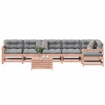 vidaXL Salon de jardin 7 Pièces avec coussins bois massif douglas