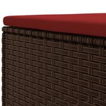vidaXL Salon de jardin avec coussins 7 Pièces marron résine tressée