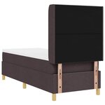 vidaXL Lit à Ressorts avec matelas Marron foncé 80 x 200 cm tissu