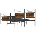 vidaXL Cadre de lit sans matelas chêne fumé 120x200 cm bois ingénierie