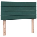 vidaXL Sommier à lattes de lit et matelas vert foncé 90x210 cm velours