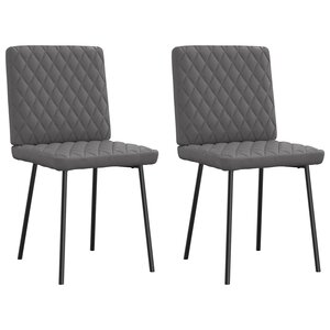 vidaXL Chaises à manger lot de 2 gris similicuir