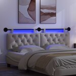 vidaXL Tête de lit suspendue Gris nuage Tissu