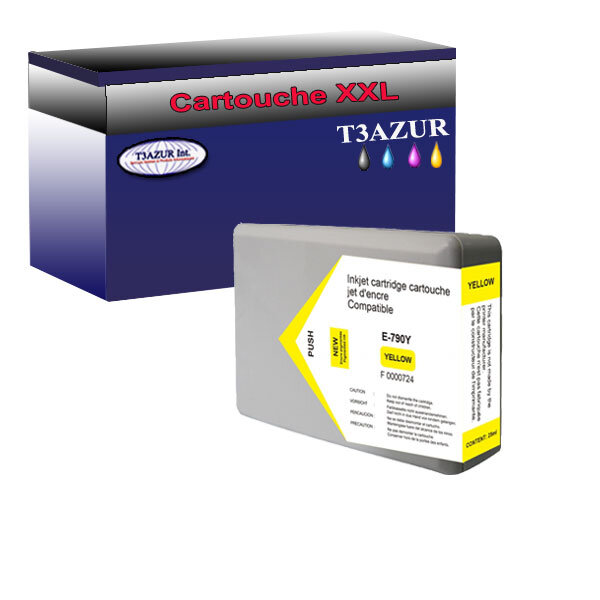 Cartouche Compatible pour Epson T7904 / T7914 (79XL) Jaune - T3AZUR