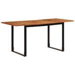 vidaXL Table à manger 160x80x75 cm bois massif d'acacia