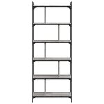 vidaXL Bibliothèque 6niveaux sonoma gris 76x32x192cm bois d'ingénierie