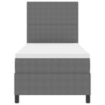 vidaXL Lit à Sommier avec Matelas Gris Clair 90x200 cm Velours Côtelé