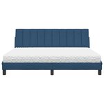 vidaXL Lit avec matelas bleu 180x200 cm tissu