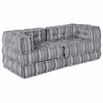 vidaXL Coussin 2 Pièces Gris tissu
