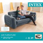 Intex Chaise coulissante 203x231x66 cm Gris foncé
