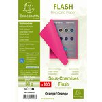 Paquet De 100 Sous-chemises Flash 80 100  Recyclé - 22x31cm - Orange - X 10 - Exacompta