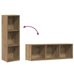 vidaXL Bibliothèque chêne artisanal 36x30x114 cm bois d'ingénierie