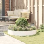 vidaXL Cache-pot de jardin Blanc 120 x 120 x 20 cm Acier
