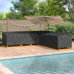 vidaXL Housse pour meubles Noir 300 x 300 x 80 cm Tissu Oxford 420D