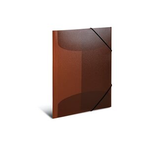 Chemise à élastiques PP A3 marron translucide HERMA