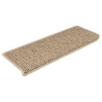 vidaXL Tapis d'escalier autocollants 30 Pièces 65x21x4 cm sable