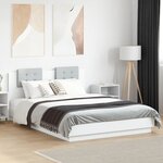 vidaXL Cadre de lit sans matelas blanc 140x200 cm