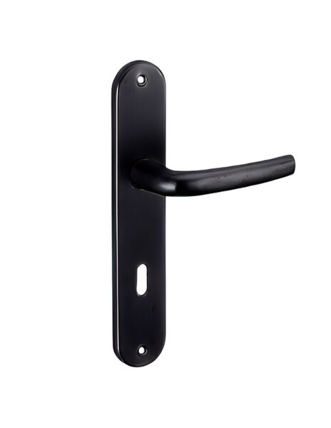 THIRARD - Ensemble de poignées pour porte intérieure Maia trou de clé  carré 7mm  entr'axes 195mm  noir - THIRARD
