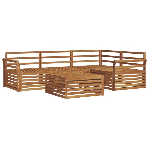 vidaXL Ensemble de canapés d'extérieur 5 pc Naturel