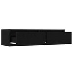 vidaXL Meuble TV avec lumières LED chêne noir 100X35 5x25 cm