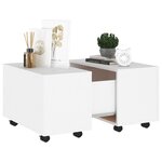 vidaXL Table basse blanc 60x60x38 cm bois d'ingénierie