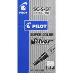 Marqueur permanent Super Color Pointe extra fine Argent x 12 PILOT