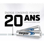 Blister de 4 Piles Ultimate Lithium L92 AAA LR03 Micro ENERGIZER