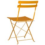 Chaises de jardin pliantes vidaXL 2 Pièces Jaune moutarde Acier