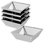 vidaXL Set de 5 Jardinières Bol de Jardin 50x50x15 cm en Acier Galvanisé