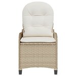 vidaXL Fauteuil inclinable Beige 56 x 66 x 95 cm polyrotin