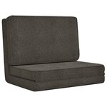 vidaXL Chaise pliable de sol Gris foncé Tissu