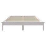 vidaXL Cadre de lit blanc 140x200 cm bois de pin massif