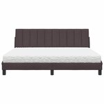 vidaXL Lit avec matelas marron foncé 180x200 cm tissu