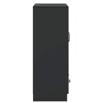 vidaXL Buffet avec tiroir Noir 66 x 34 5 x 92 cm Bois d'ingénierie