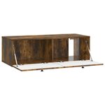 vidaXL Meuble TV mural Chêne fumé 98 x 41 x 30 cm Bois d'ingénierie