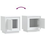 vidaXL Tables de chevet 2 Pièces blanc 44x35x45 cm bois d'ingénierie