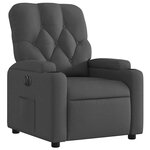 vidaXL Fauteuil inclinable électrique Gris foncé Tissu
