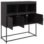 vidaXL Buffet noir 100 5x39x107 cm acier