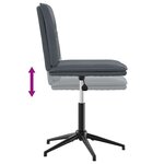 vidaXL Chaises à manger lot de 4 Gris foncé Velours