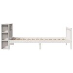 vidaXL Lit bibliothèque sans matelas blanc 75x190cm bois de pin massif